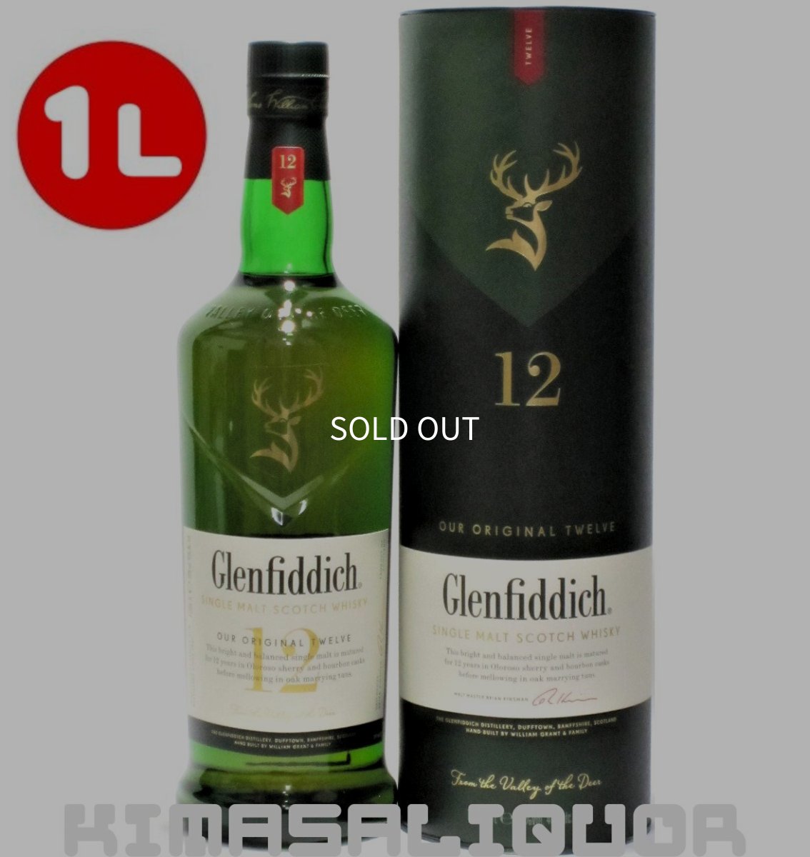 画像1: グレンフィディック 12年 並行品 箱付き 40度 1000ml (1L) (1)