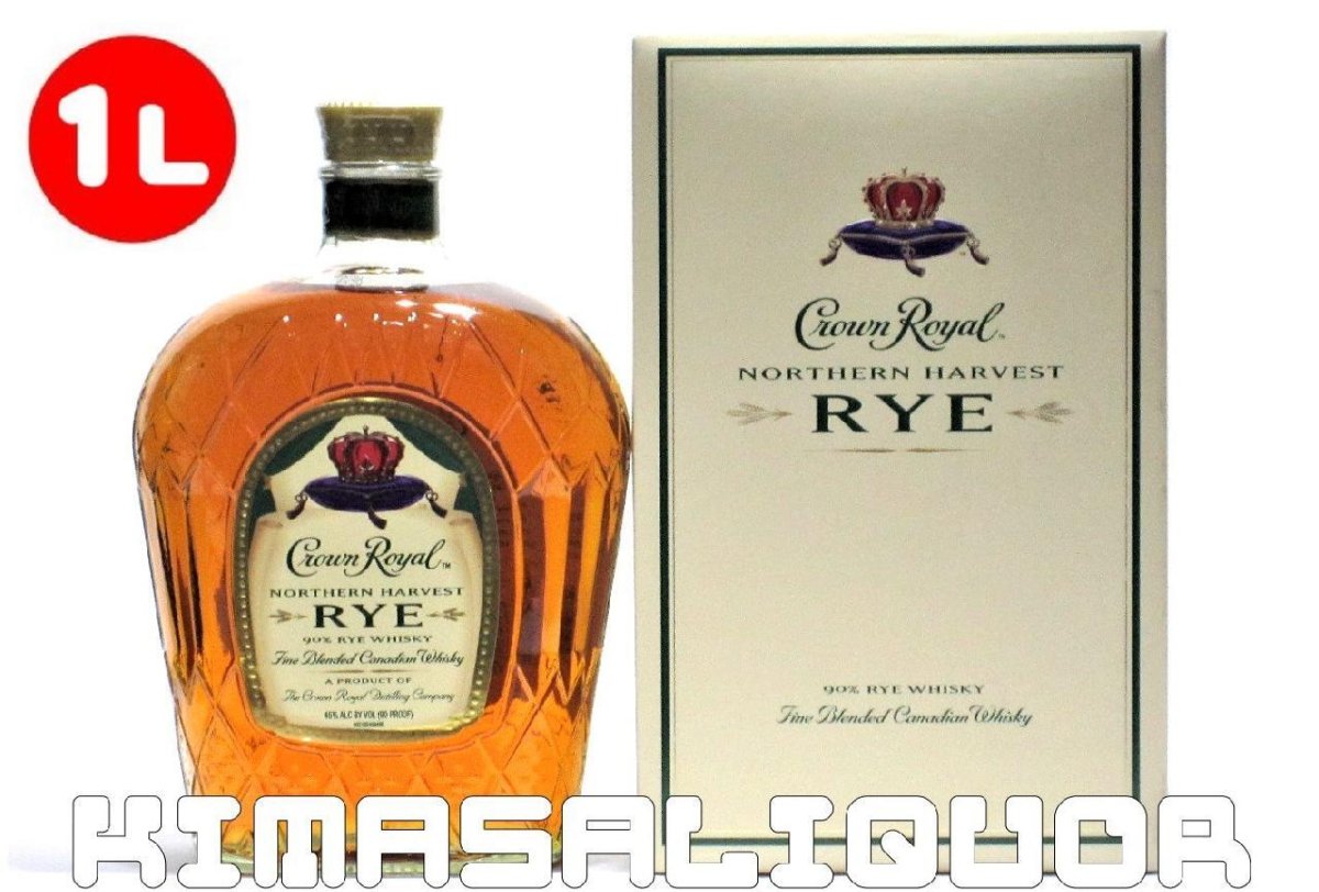 画像1: [特価] クラウンロイヤル （クラウンローヤル）  ライ 並行品 箱付き 45度 1000ml (1L) (1)
