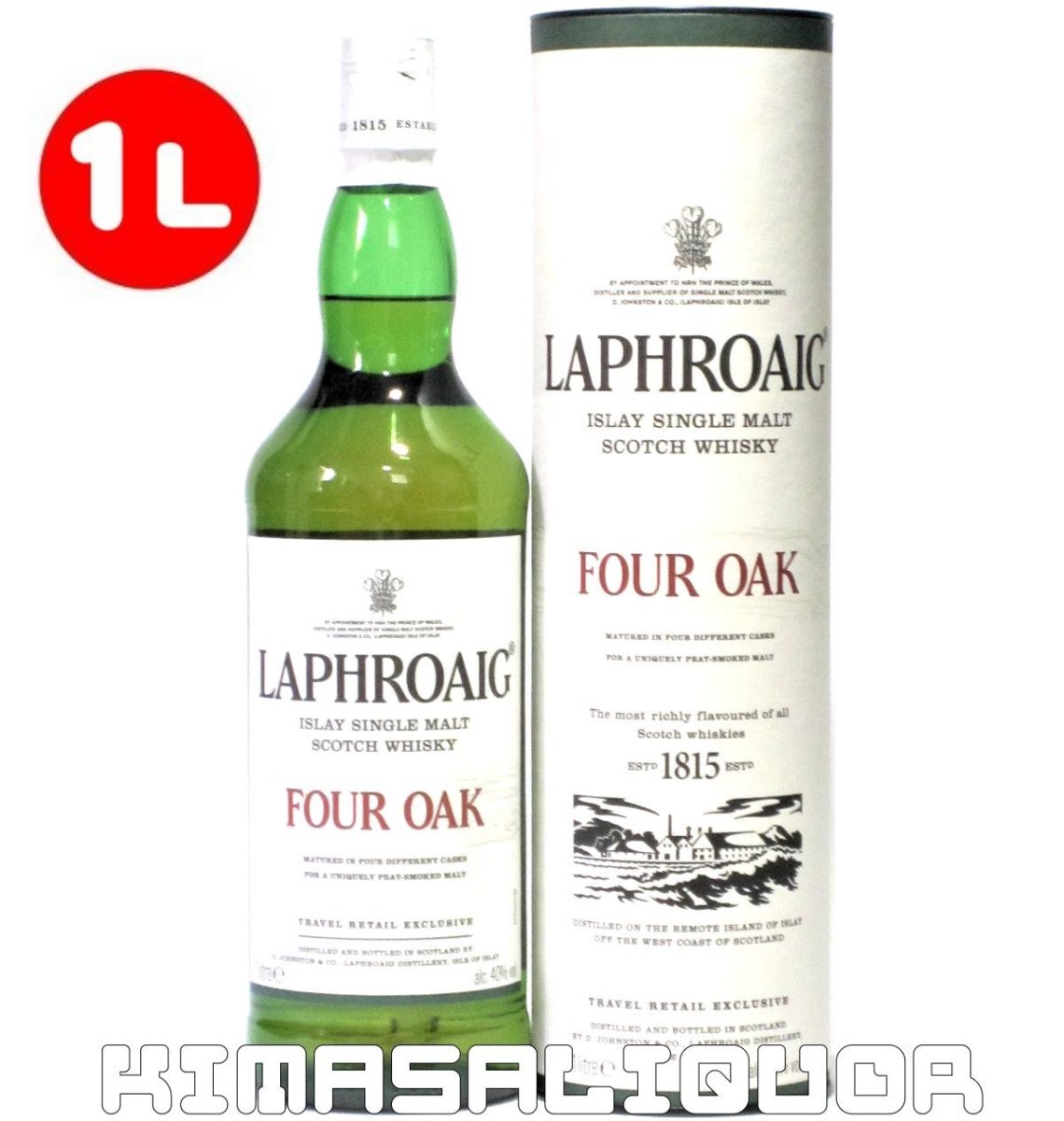 画像1: [特価] ラフロイグ フォーオーク 並行品 箱付き 40度 1000ml (1L) (1)