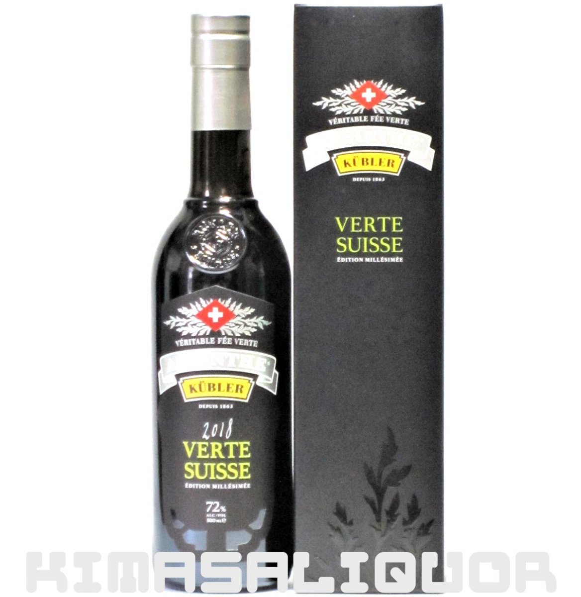 画像1: [特価] アブサン キュブラー スイスの妖精 正規品 箱付き 72度 500ml (1)