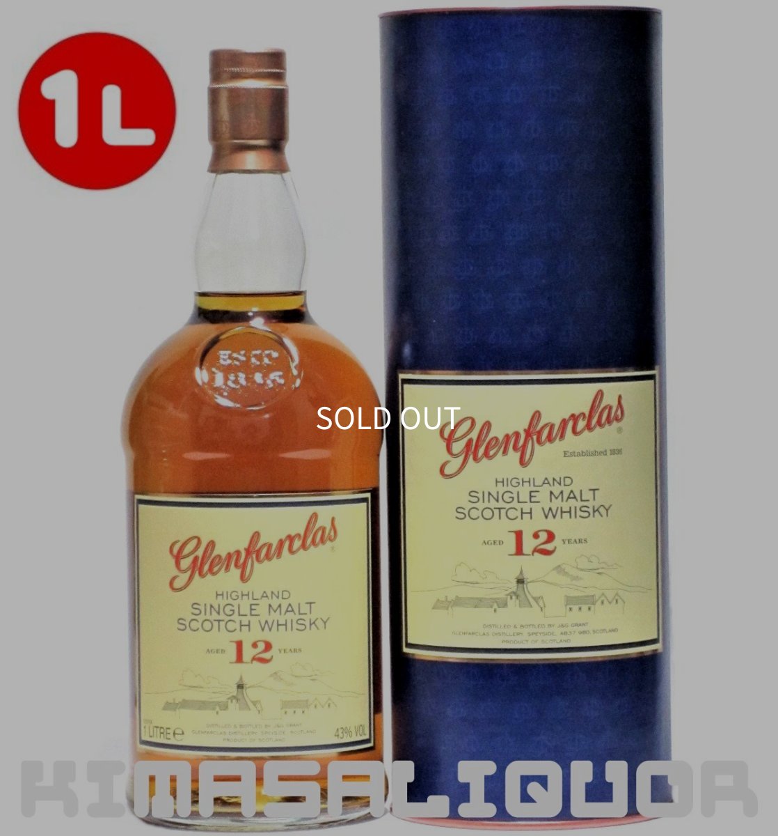 画像1: グレンファークラス 12年 並行品 箱付き 43度 1000ml (1L) (1)