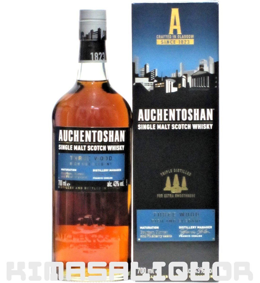 画像1: [特価] オーヘントッシャン スリーウッド 並行品 箱付き 43度 700ml (1)