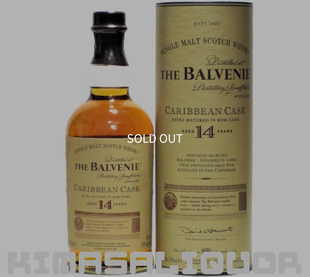 画像1: ザ・バルヴェニー 14年 カリビアンカスク 並行品 箱付き 43度 700ml (1)