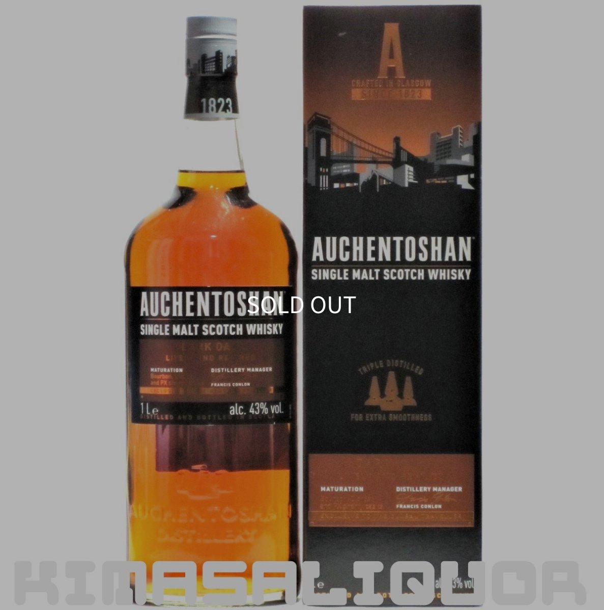 画像1: [特価] オーヘントッシャン ダークオーク 並行品 箱付き 43度 1000ml (1L) (1)