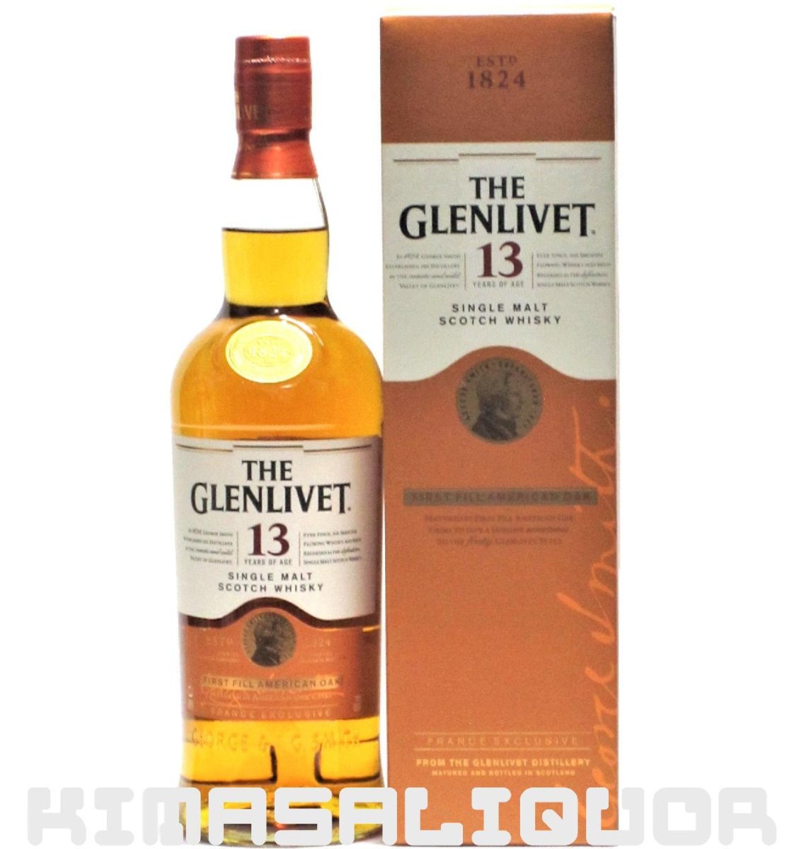 画像1: [特価] グレンリヴェット 13年 ファーストフィル アメリカンオーク 並行品 箱付き 40度 700ml (1)