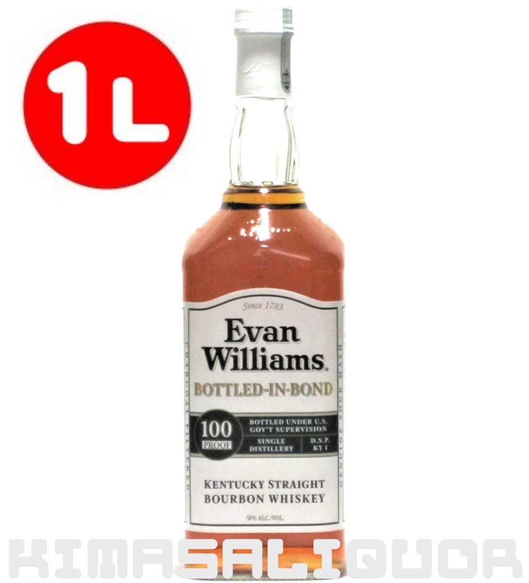 画像1: [特価] エヴァンウィリアムス ホワイト ボトル イン ボンド 並行品 50度 1000ml (1L) (1)