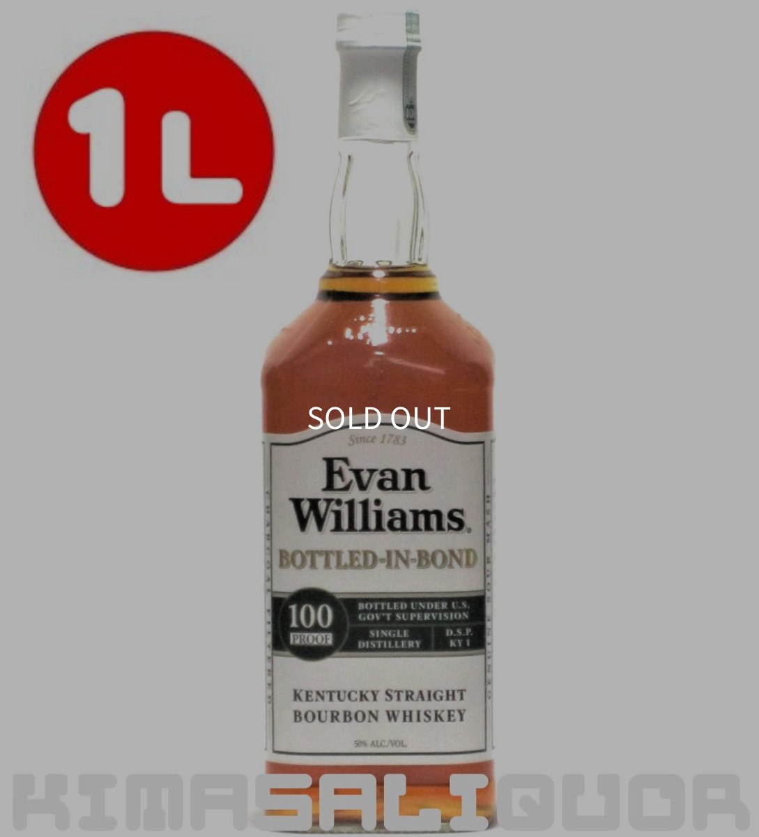 画像1: エヴァンウィリアムス ホワイト ボトル イン ボンド 並行品 50度 1000ml (1L) (1)