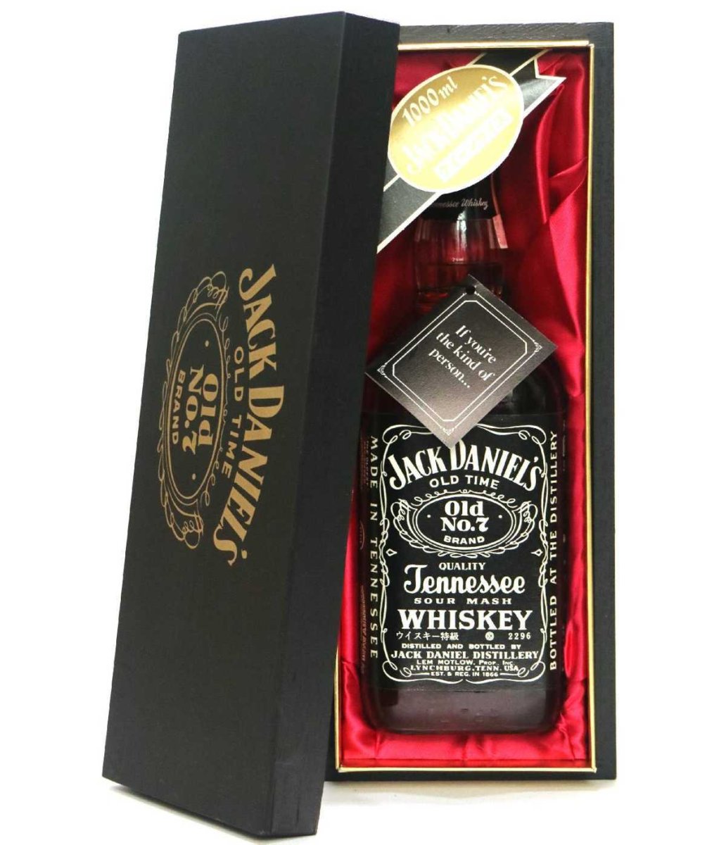 画像1: [古酒] ジャックダニエル 特級表示 正規品 箱付き 45度 1000ml (1L) (1)