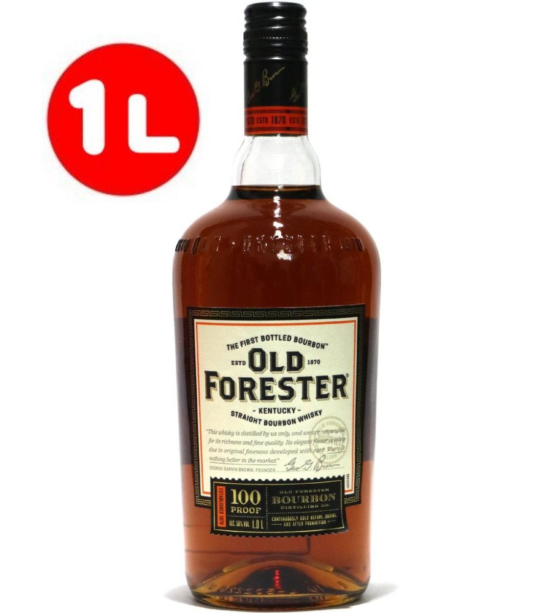 画像1: [特価] オールドフォレスター 100プルーフ 並行品 50度 1000ml (1L) (1)