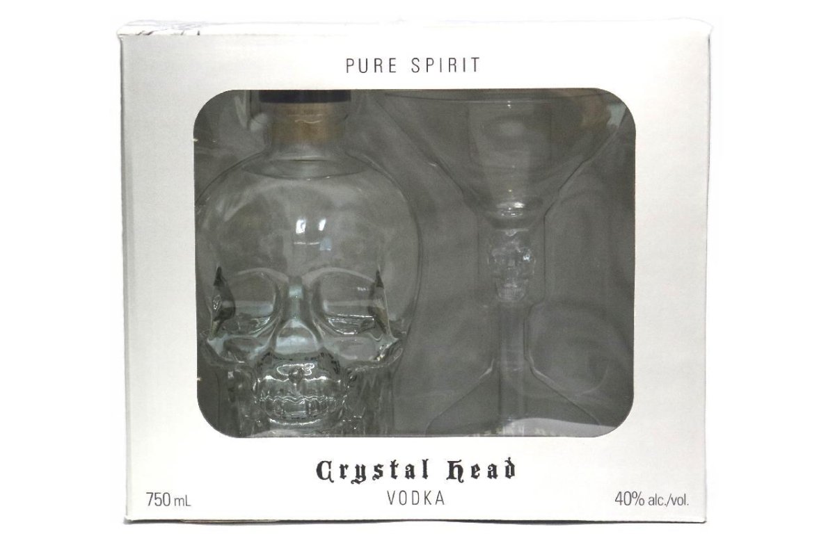 画像1: [特価] クリスタルヘッド ウォッカ マティーニグラス付き 並行品 箱付き 40度 750ml (1)