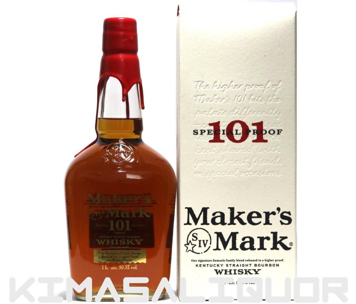 画像1: [数量限定特価] メーカーズマーク 101 並行品 箱付き 50.5度 1000ml (1L) (1)