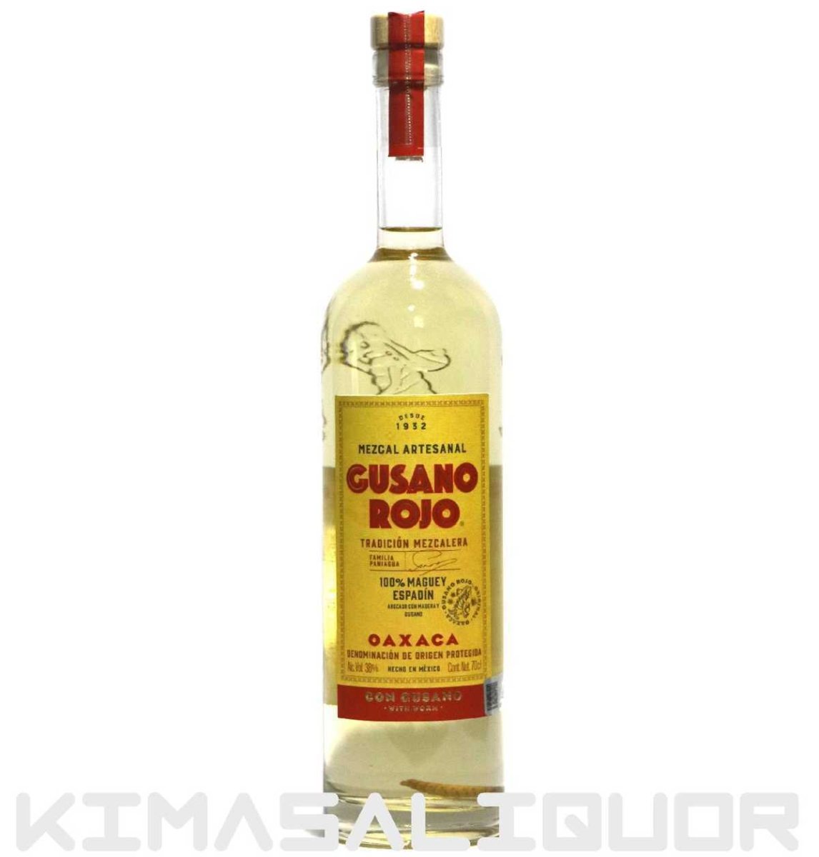 画像1: メスカル グサーノ ロホ （イモムシ１匹入り） 並行品 38度 700ml (1)