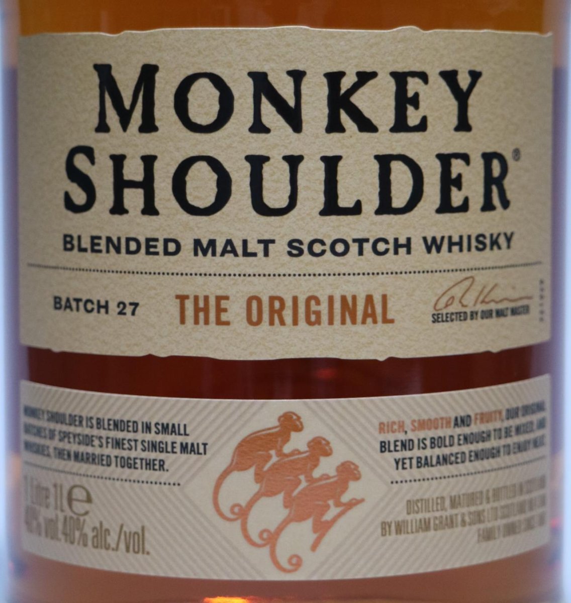 画像2: [特価] モンキーショルダー 並行品 40度 1000ml (1L) (2)