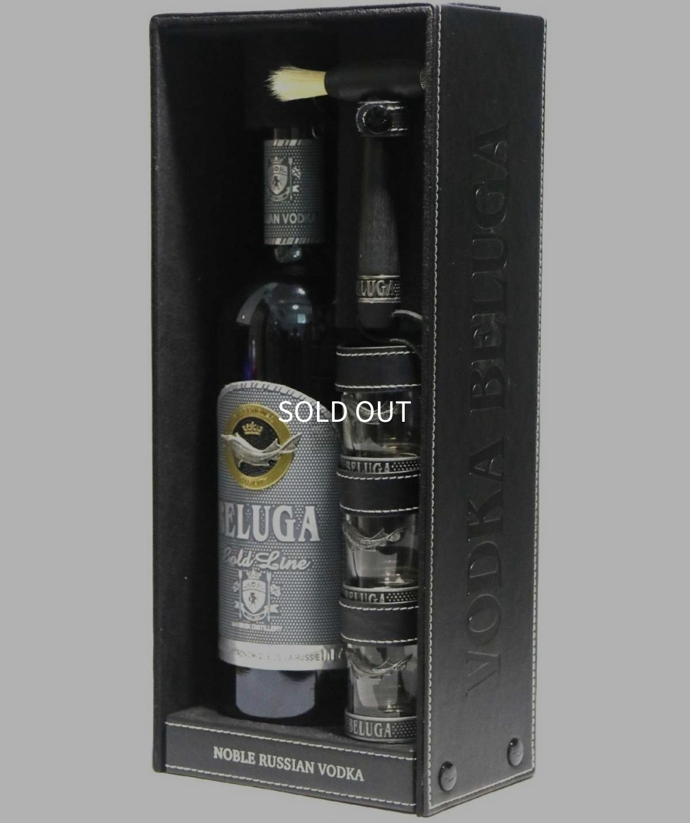 画像1: ベルーガ ウォッカ ゴールドライン 並行品 グラス・ブラシ・箱付き 40度 700ml (1)