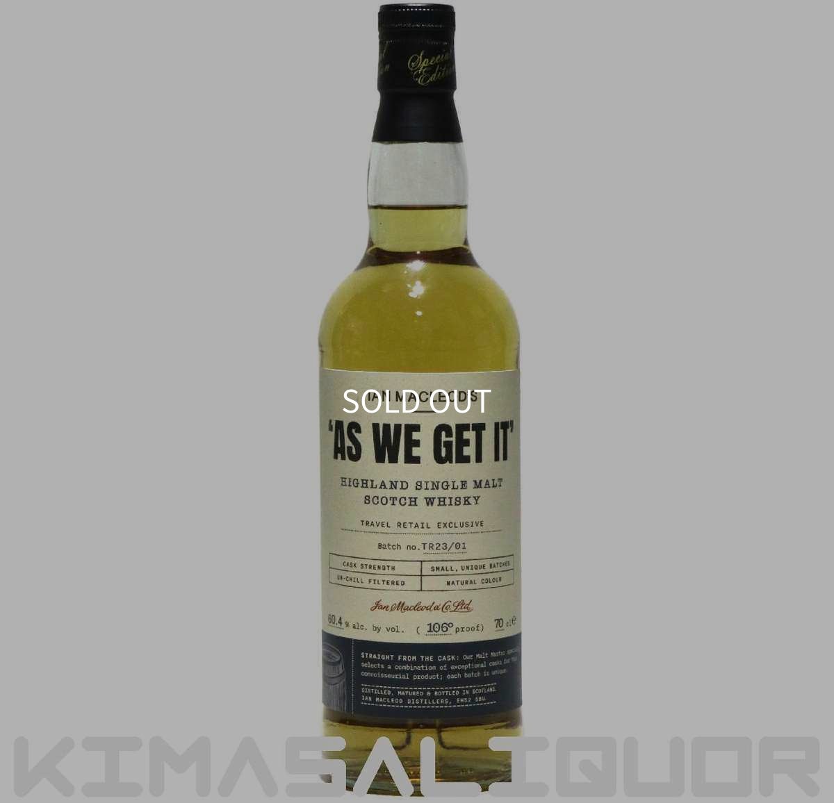 画像1: アズ ウィー ゲット イット ハイランドモルト 並行品 箱ナシ 60.4度 700ml (1)