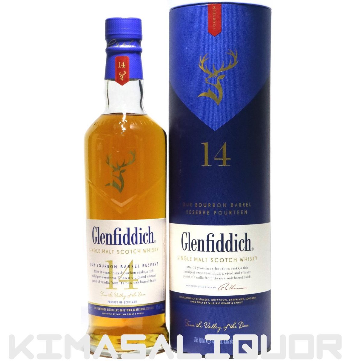 画像1: [特価] グレンフィディック 14年 バーボンバレル 並行品 箱付き 43度 700ml (1)