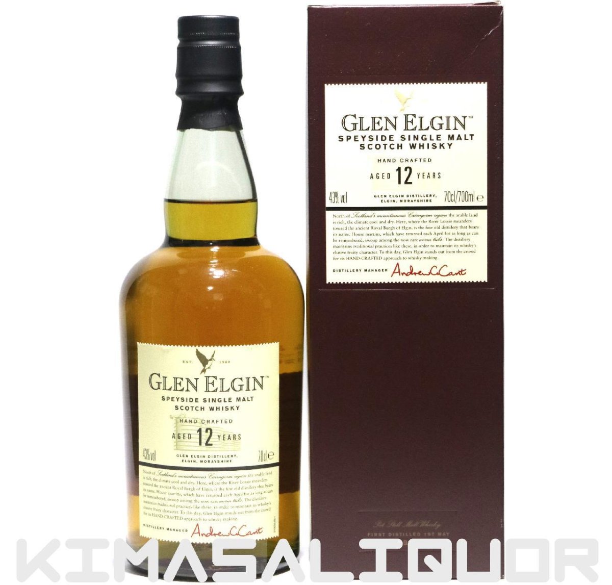 画像1: グレンエルギン 12年 並行品 箱付き 43度 700ml ※箱にダメージがあります (1)