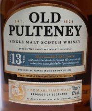 画像2: [特価] オールドプルトニー 13年 並行品 箱付き 43度 1000ml (1L) (2)