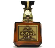 画像1: [古酒] サントリーウイスキー ローヤル 15年 ゴールドラベル ブラウンボトル 43度 750ml (1)