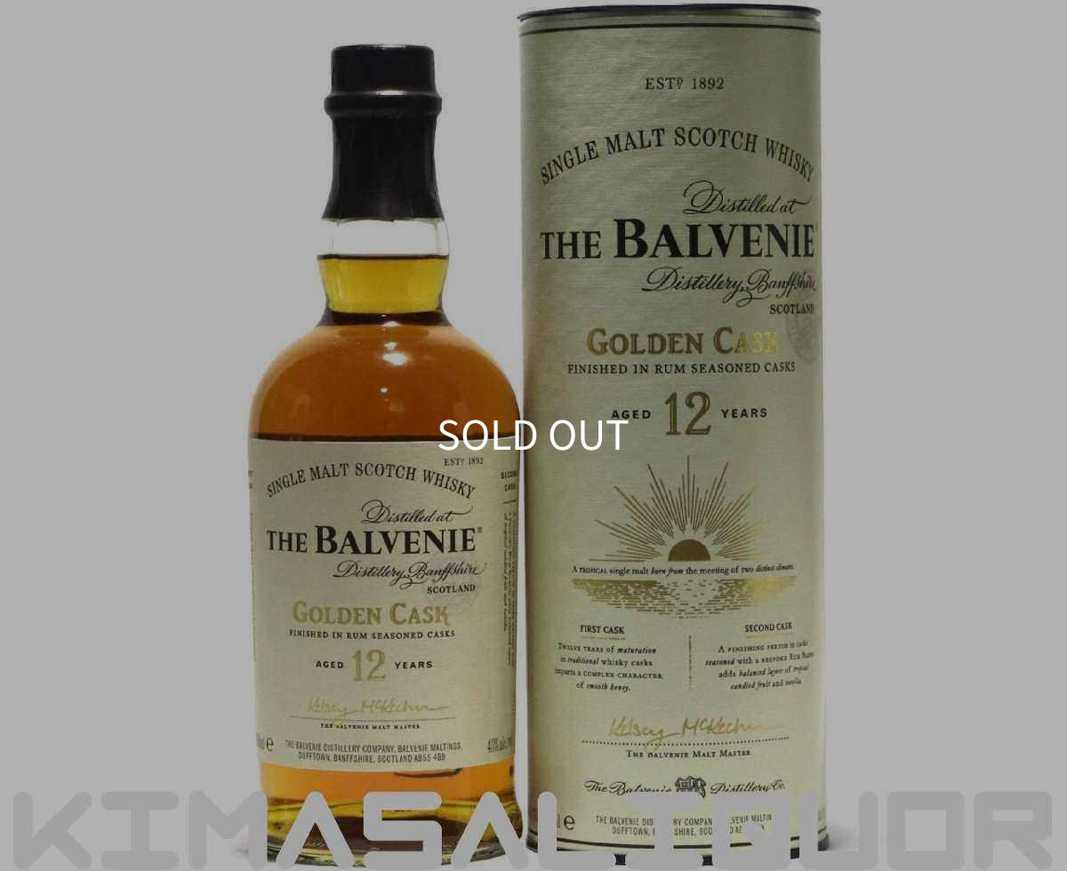 画像1: ザ・バルヴェニー 12年 ゴールデンカスク 並行品 箱付き 43度 700ml (1)