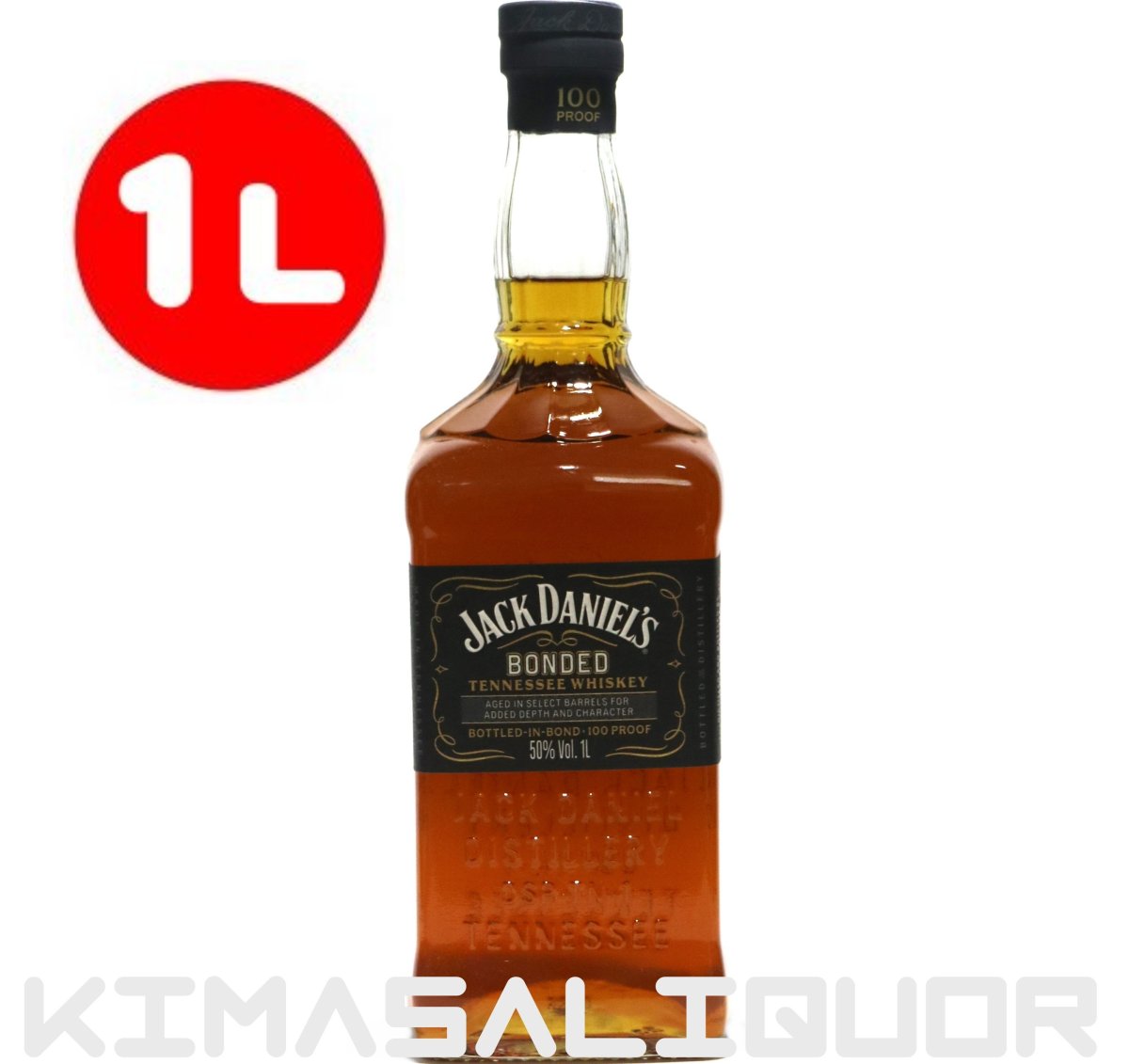 画像1: [数量限定特価] ジャックダニエル ボンデッド B.I.B 並行品 50度 1000ml (1L) (1)