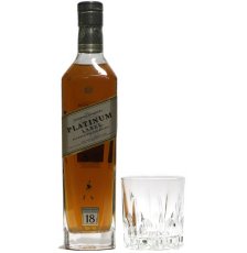 画像1: [古酒] ジョニーウォーカー プラチナ 18年 グラス付き 正規品 箱付き 40度 700ml ※箱はダメージがあります (1)