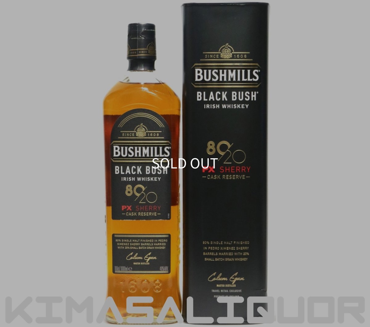 画像1: ブラックブッシュ（ブッシュミルズ）PX シェリーカスクリザーブ 並行品 箱付き 40度 1000ml (1L) (1)
