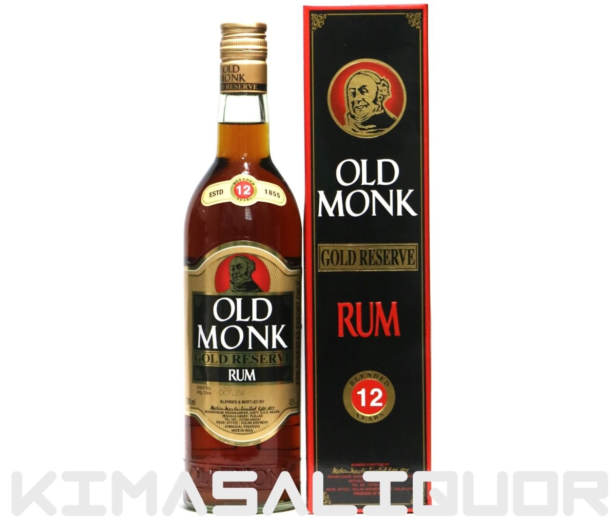 画像1: オールドモンク ゴールドリザーブ 12年 並行品 箱付き 42.8度 700ml (1)