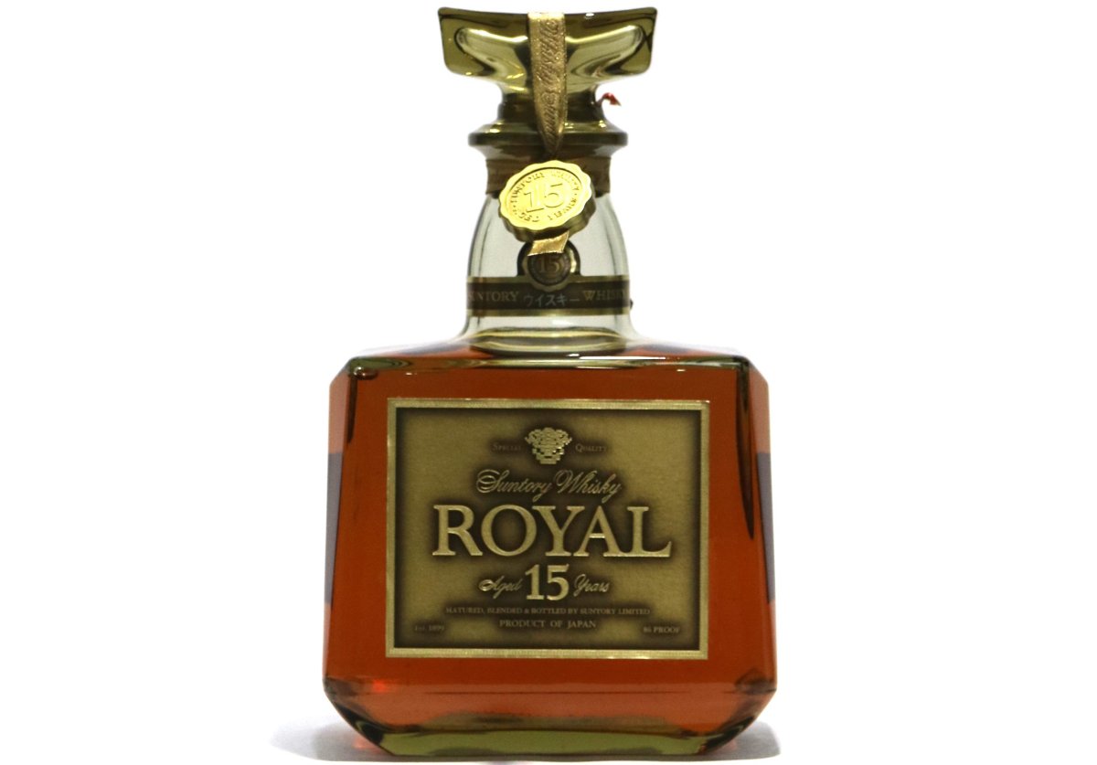 画像1: [古酒] サントリーウイスキー ローヤル 15年 ゴールドラベル クリアボトル 43度 750ml (1)